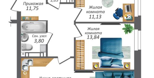 Новый формат квартир: обзор планировок в ЖК на Андрианова, 3